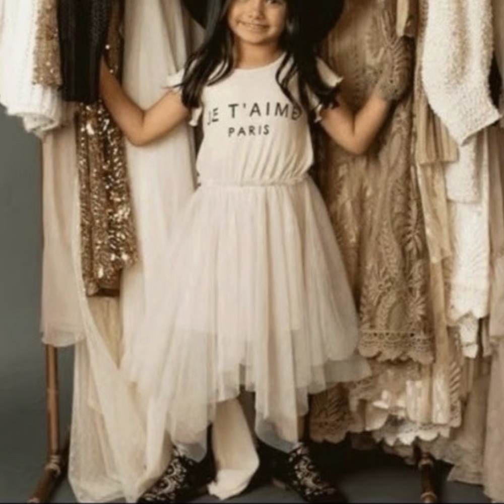 Joyfolie Mia Joy Girls Sand Feya Tulle Je T'Aime Paris Tutu Dress - Reemoly